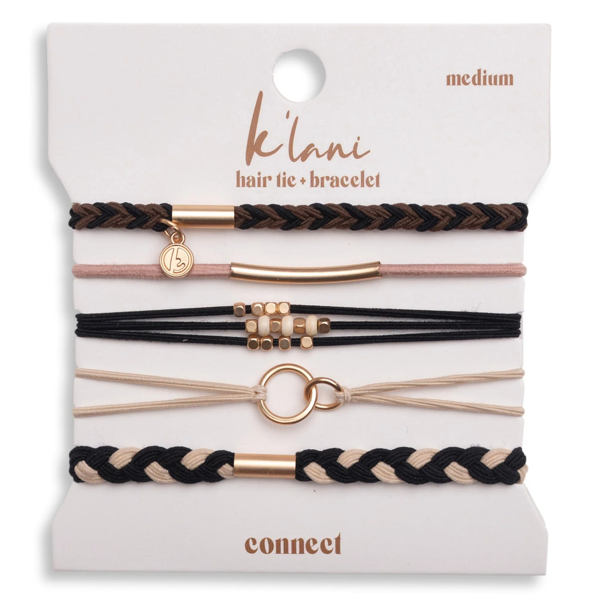 K'lani Connect Bracelet Hair Tie Set