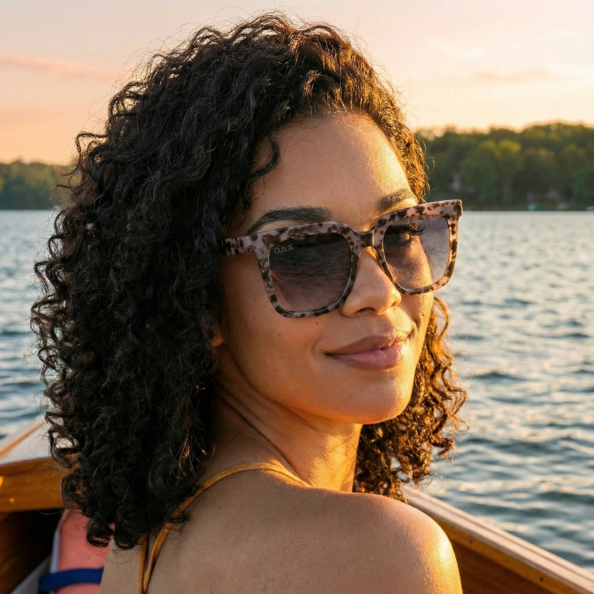 DAX Dani Grey Cheetah Sunglasses