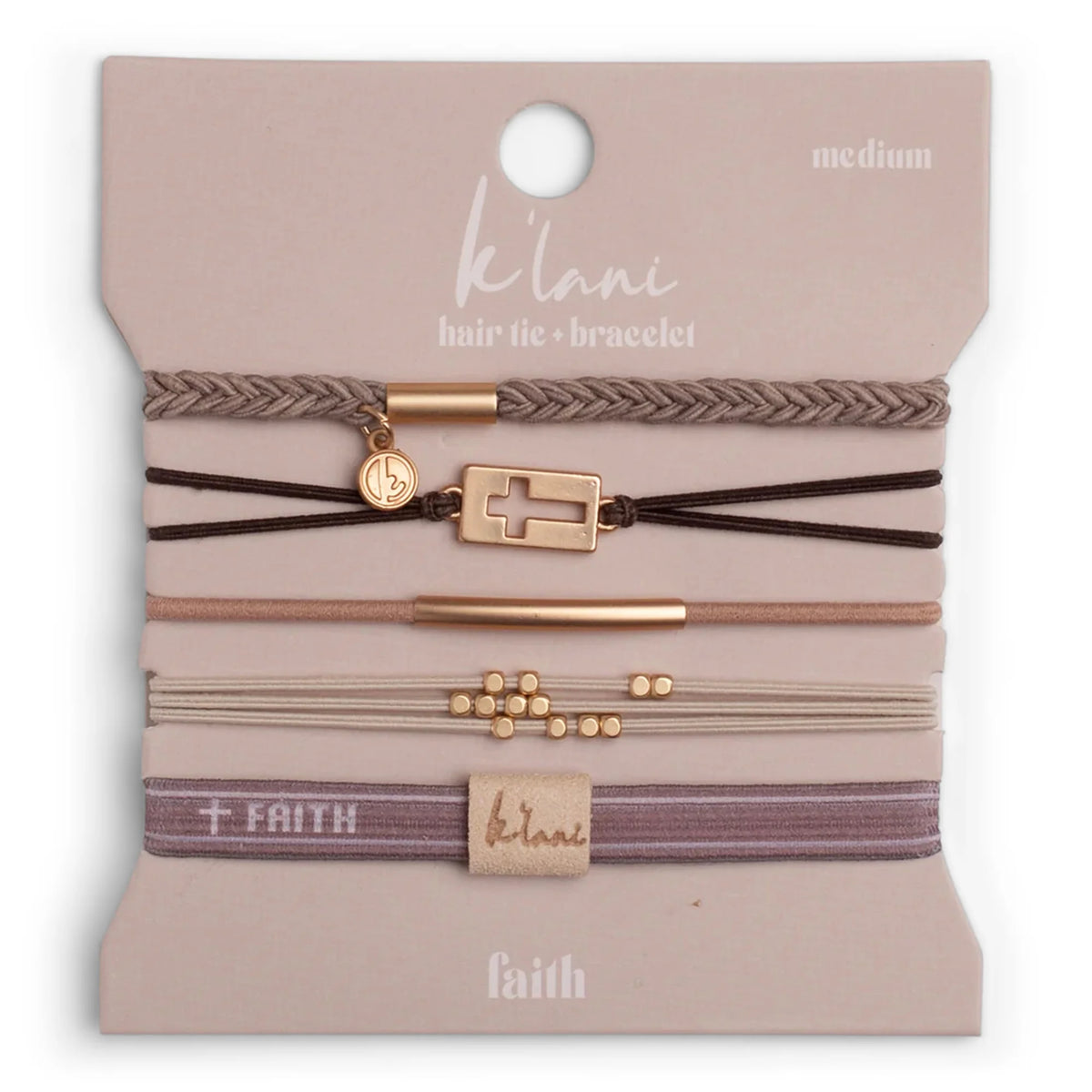 K'lani Faith Bracelet Hair Tie Set