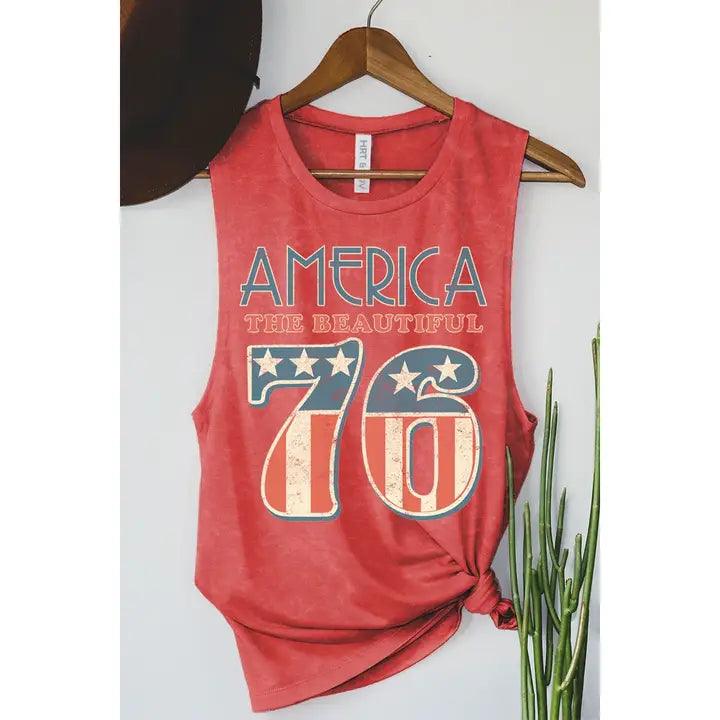 Patriotic America 76 Mineral Washed Tank Top