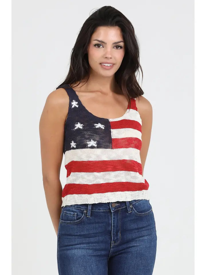 Stars & Stripes Sweater Tank