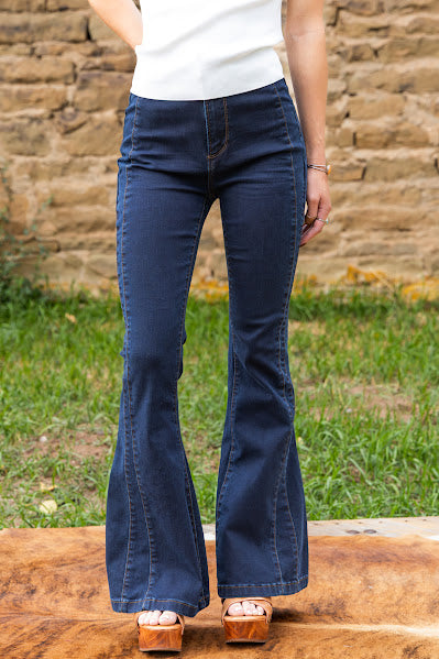 Dark Bell Bottom Jeans