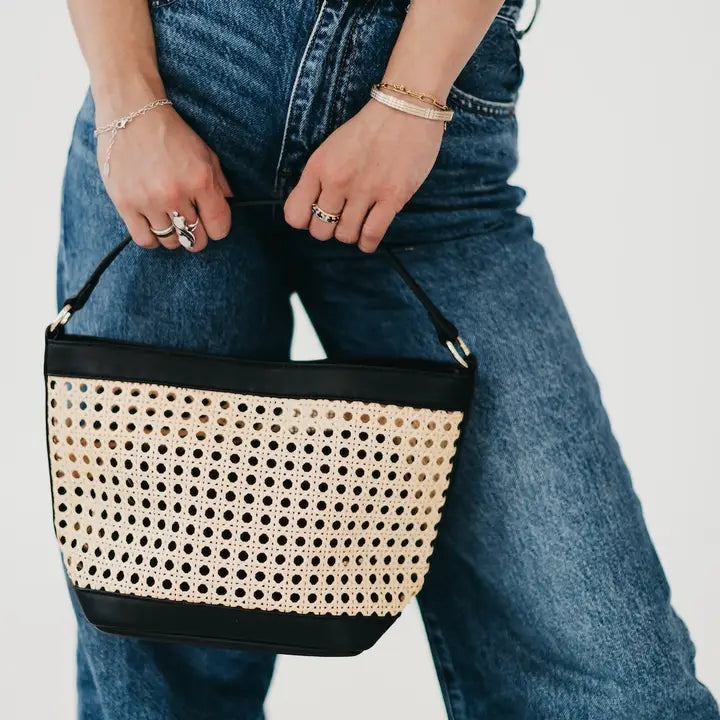 Bryce Woven Bucket Bag