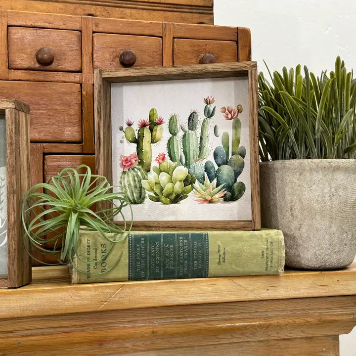 Cactus Wood Sign