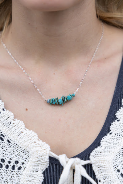 Turquoise Chip Dainty Necklace