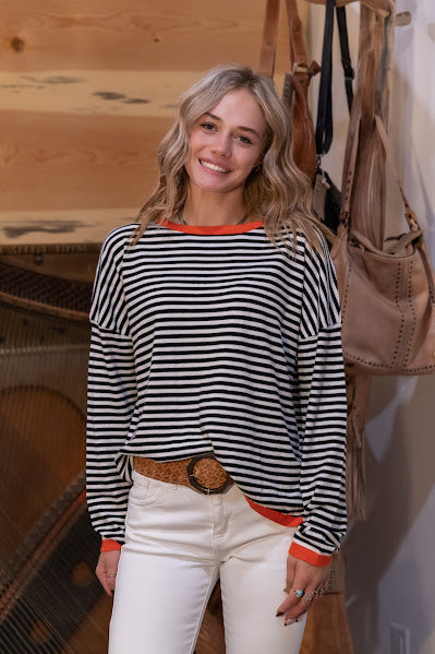 Striped Contrast Sweater