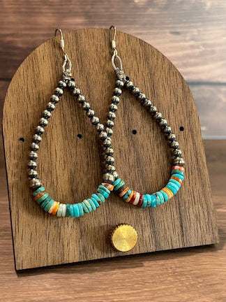 Authentic Coral & Turquoise Earrings
