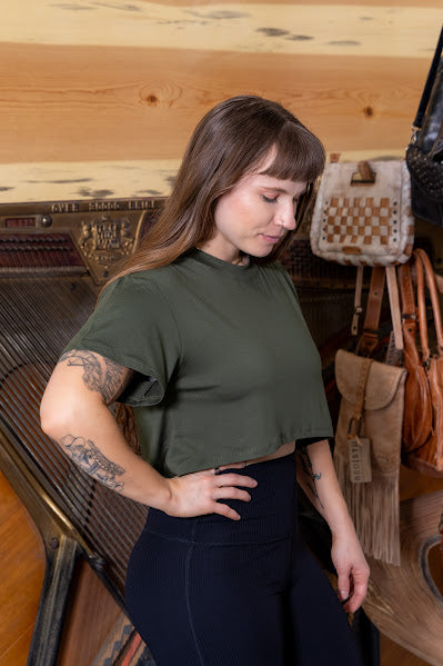 Cropped Crew Tee
