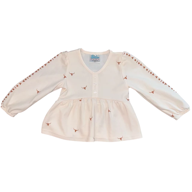 Shea Baby Little Desert Darling Longhorn & Cactus Top