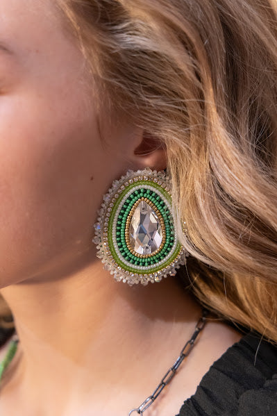 Navajo Large Beaded Earrings