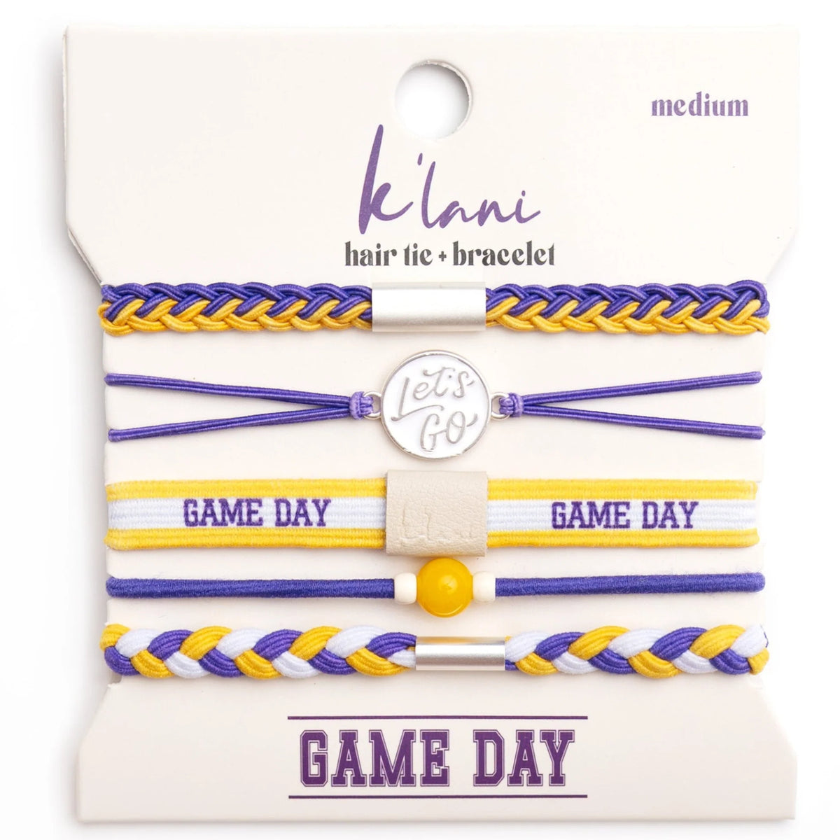 K'lani Game Day Bracelet Hair Tie Set