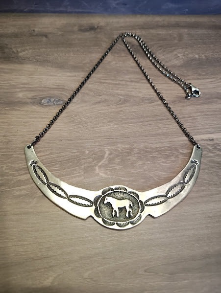 Authentic Silver Horse Necklace