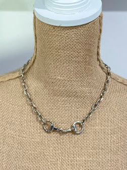 Sterling Silver Snafflebit Necklace