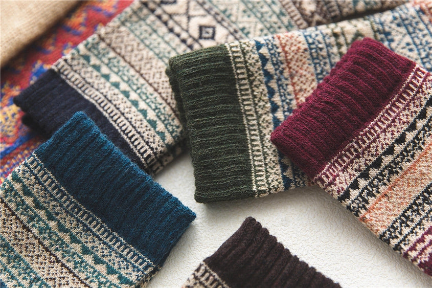 5 Pair Bohemian Wool Socks