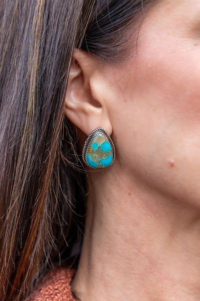 Authentic Kingman Turquoise Earrings