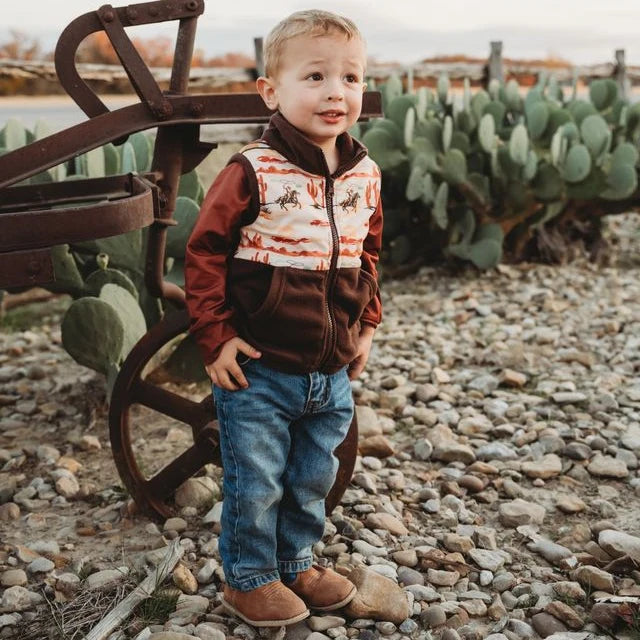Shea Baby Desert Cowboy Fleece Vest